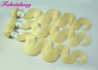 Virgin Hair Wave Blonde Hair / Colored Hair Extensions Penutupan Brazilian Human Hair Weave
