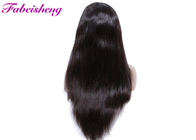 Silky Lurus Virgin Hair Front Lace Wig Bleach Knots Kepadatan 200%